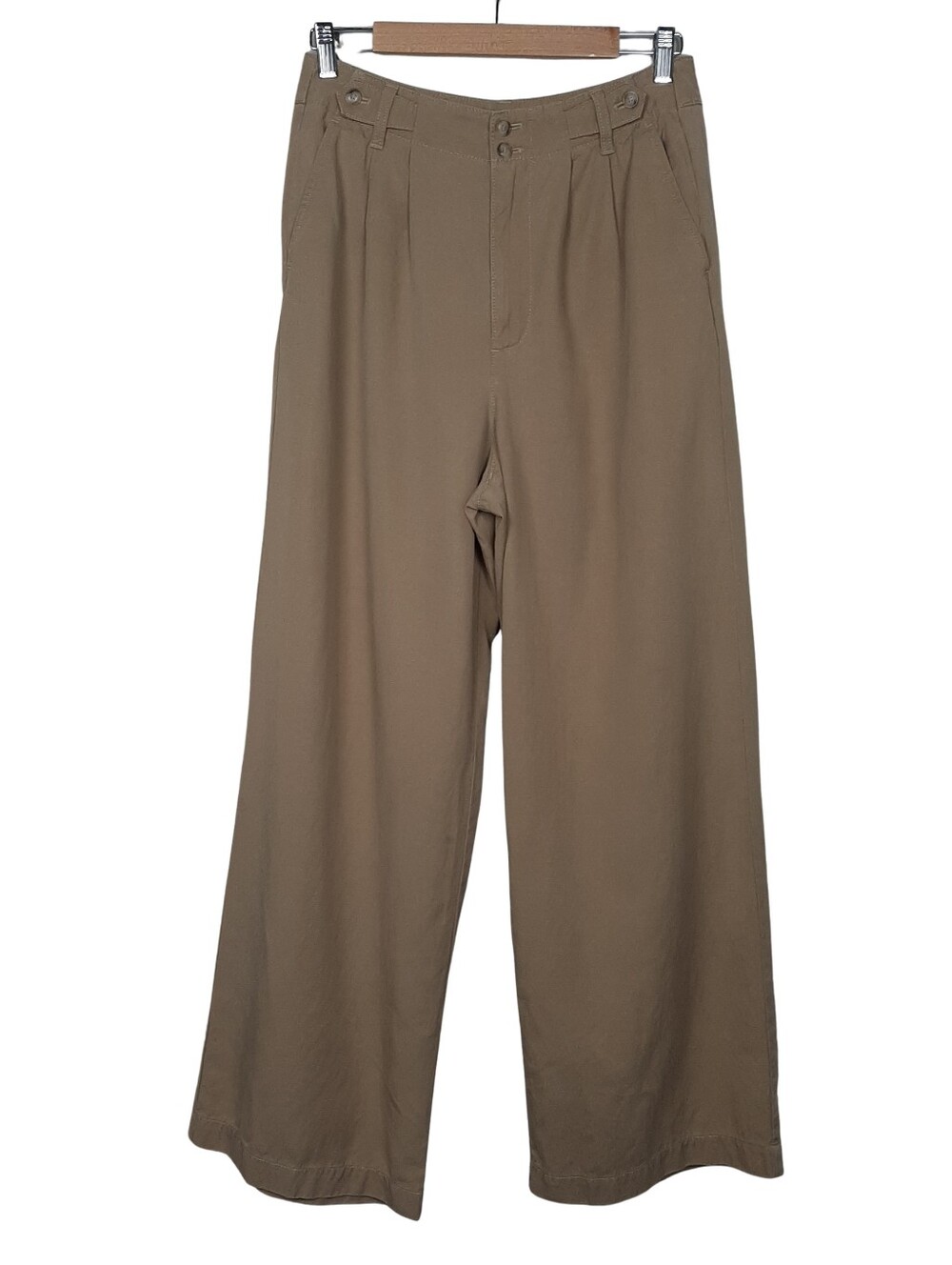 Madewell Tan High Waist Wide Leg Pants Size 6